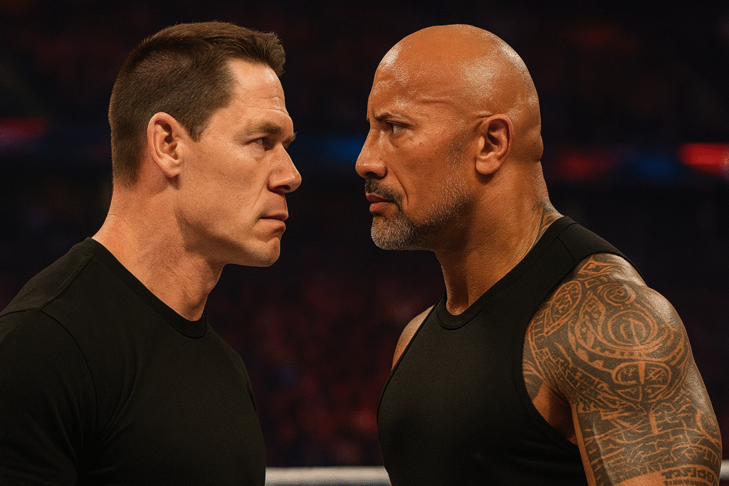 John Cena and The Rock reunion John Cena and The Rock reunion